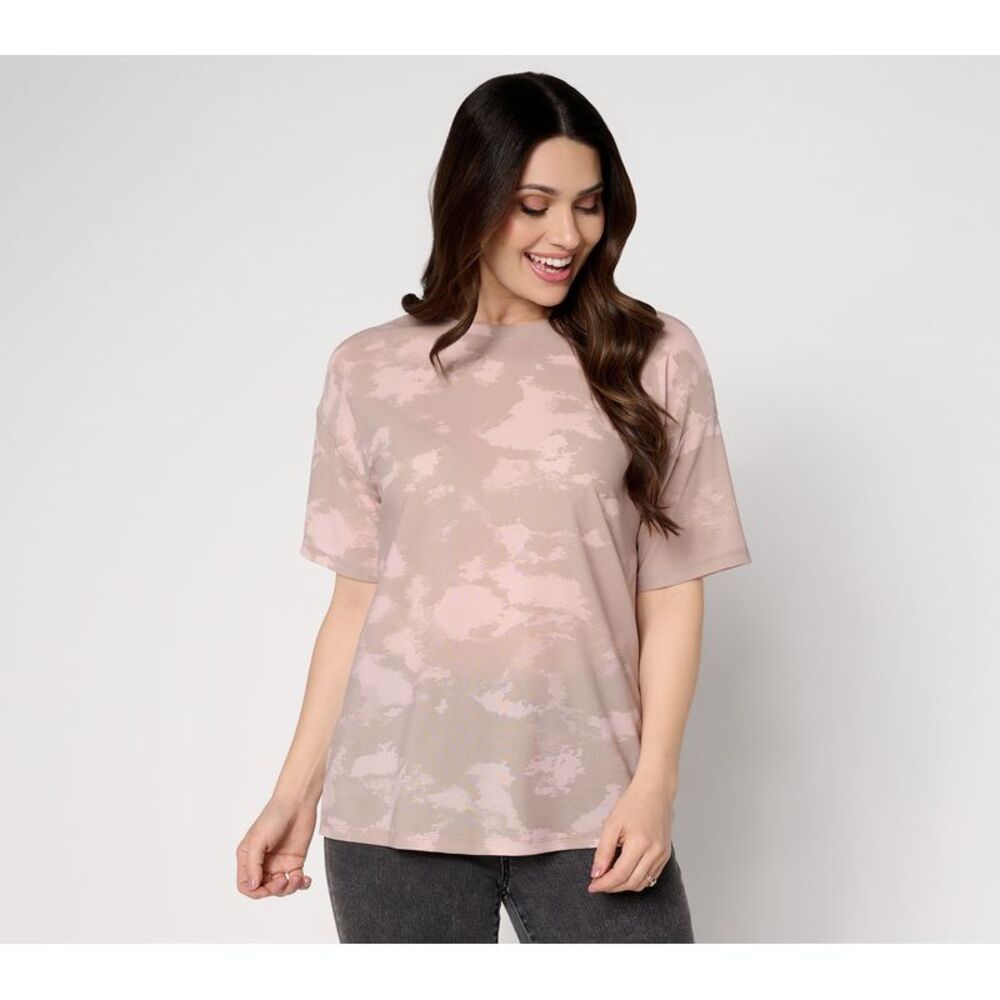 LOGO by Lori Goldstein Women's Top Plus Sz 1X Make Your Multi-colored